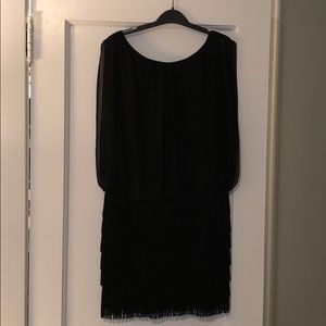 Black fringe bottom dress